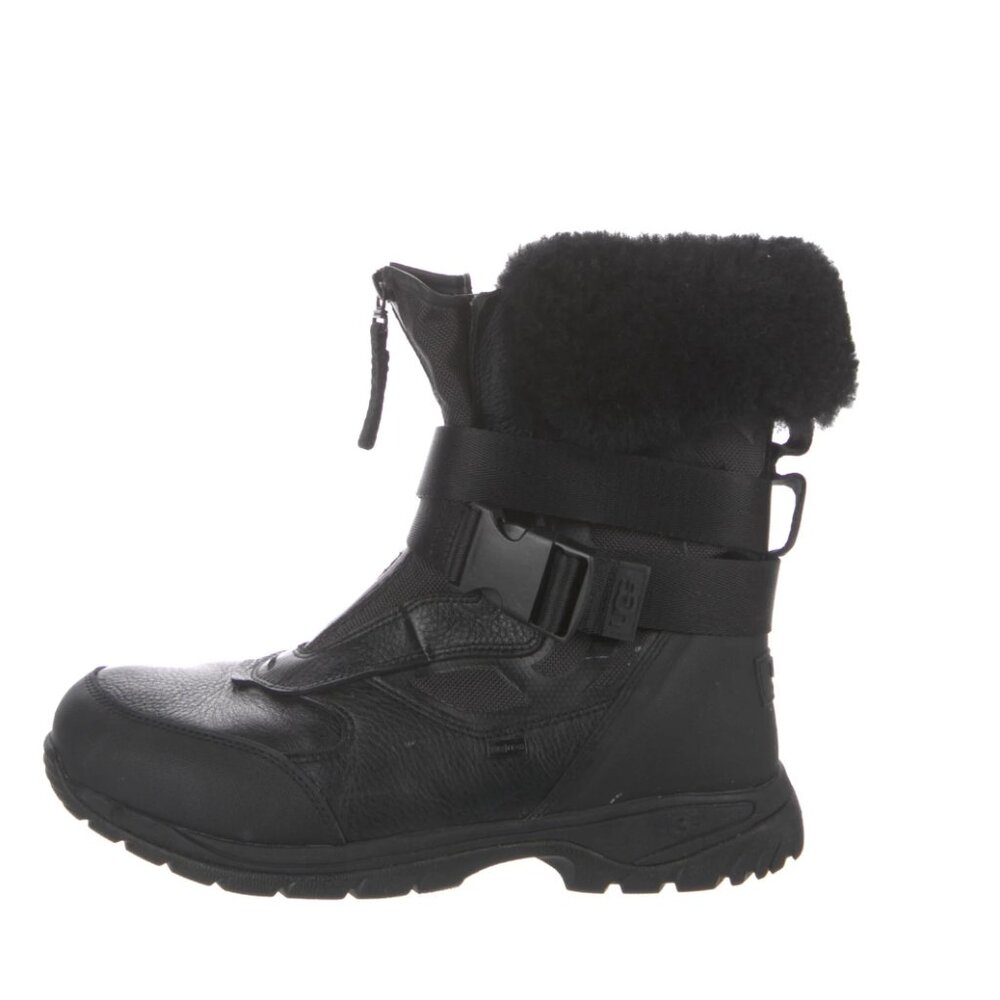 UGG Leather Fur Trim Hiking Boots Women's Size: 9.5 | US 9.5